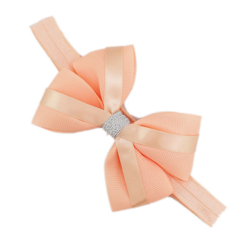 Peach Bow Headband